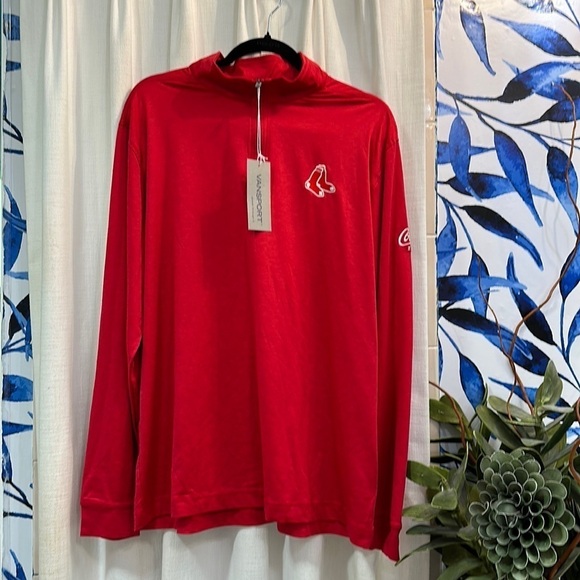 Vansport Other - NWT Men’s Vansport Boston Red Sox Antigua Red Tribute Quarter-Zip Pullover Top L